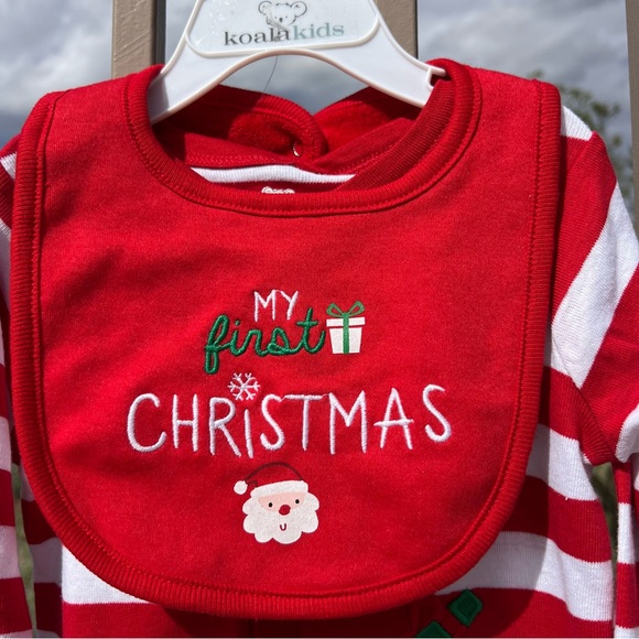⬇️Koalakids NWT 2Pc Boys/Girls My First Christmas Size 6-9Mos Color Red, White - Picture 4 of 9